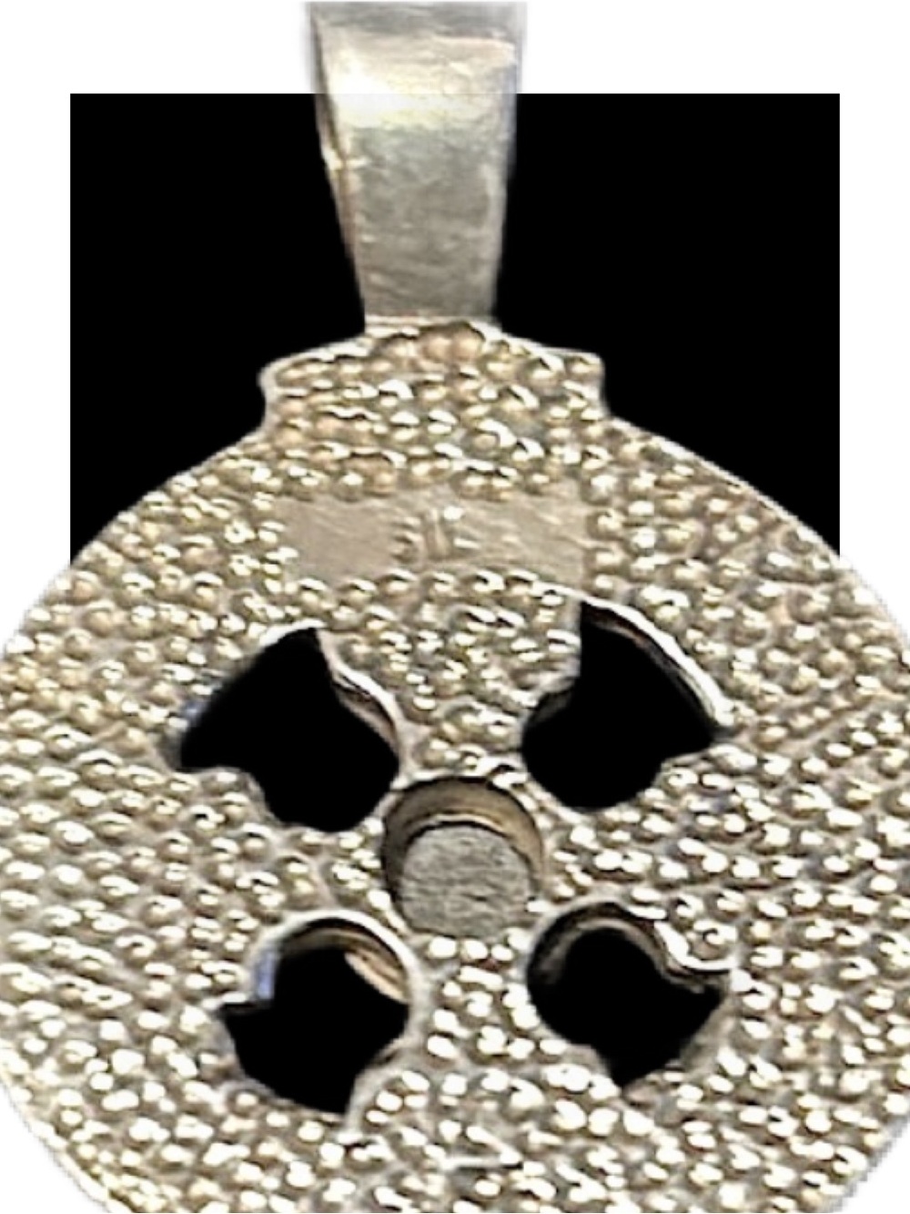 COPY - * Rare unidentified Stamp Garnet Stone Celtic Cross Pendant - Picture 9 of 14